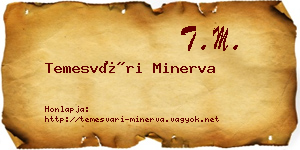 Temesvári Minerva névjegykártya